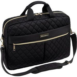Luxury Laptop & Tablet Briefcase Bag for Women-Black